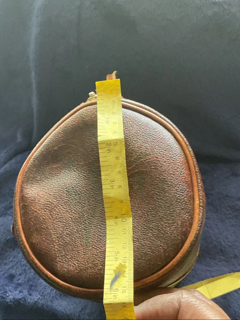 Etro Brown Leather Duffel Bag with Tan Straps